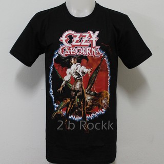 ROUNDคอลูกเรือNeckเสื้อยืดผ้าฝ้ายพิมพ์ลายเสื้อ OZZY OSBOURNE เสื้อยืด เสื้อวง ออซซี ออสบอร์น S272 Size ยุโรป-4XL