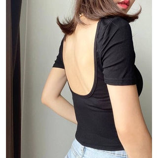 Open back cropped top