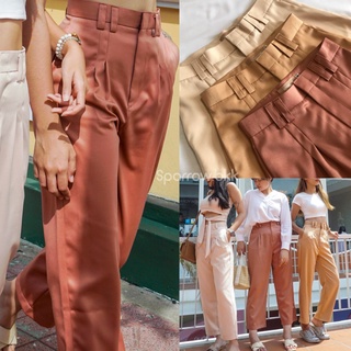 Classy Pants กางเกงขายาว กระบอกตรง เอวสูงปรี๊ด ใส่แล้วขาดูยาว ทรงดี ผ้าสวย 1ตัว