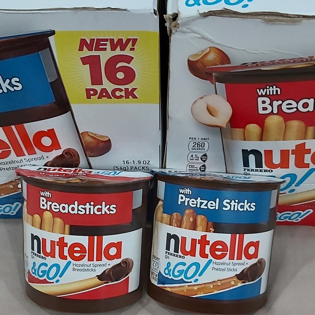 Combo 2 Jars Of Nutella &amp; Go Usa Chocolate Dot Biscuits - Date T2 / 2024