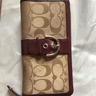 COACH used wallet zippy แท้ 100%