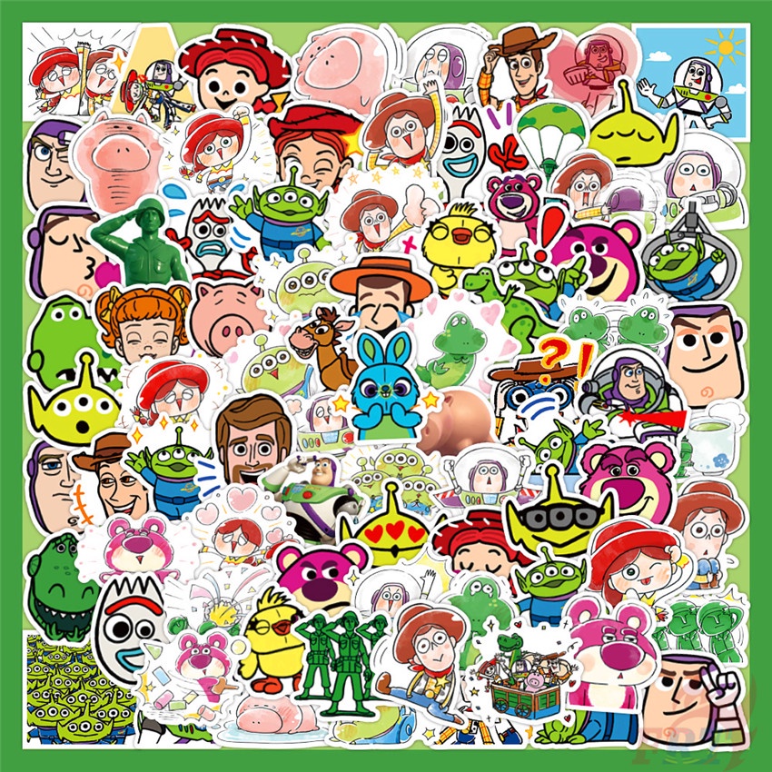 56Pcs/Set ☆ T.oy Story Stickers ☆ DIY Fashion Decals Doodle Stickers