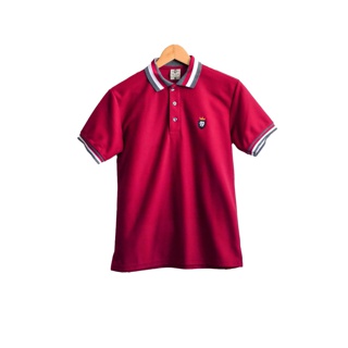 เสื้อโปโลสิงโต สีแดงเลือดหมู Roccoe Polo มีถึงอก 52” (เก็บเงินปลายทางได้)