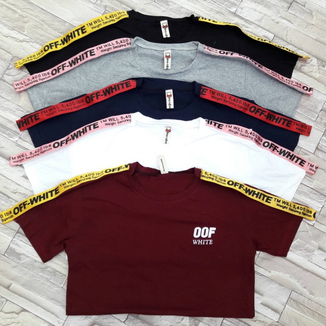 เสื้อยืดคอกลม OOF WHITE ผ้าคอตตอน ใส่แมทกับกางเกงขาสั้นได้ดูเท่ห์ แนวๆ เก๋ ๆ