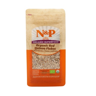 N&amp;P Organic ควินัวแดงรีดแบนออร์แกนิค ปริมาณ 150 กรัม Organic Quinoa Red Flake 150 g