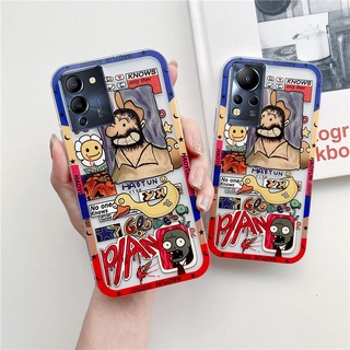 เคสโทรศัพท์ Ready Stock New Casing Infinix Note 12 G96 G88 11 Creative Cartoon Plant Zombie Handphone Case Silicagel TPU Softcase Shockproof Protection Case Transparent Back Cover เคส