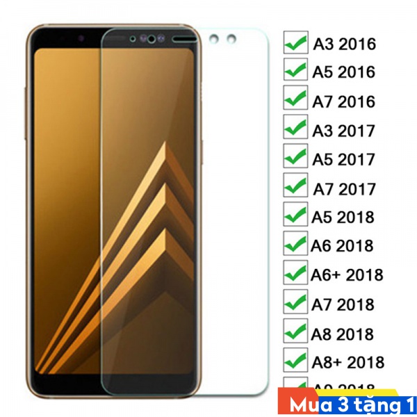 SAMSUNG ครอบคลุมป้องกันหน้าจอกระจกนิรภัยสําหรับSamsung A3 A5 A6 A7 a8s A9 A9S A12 Star Pro Lite Plus