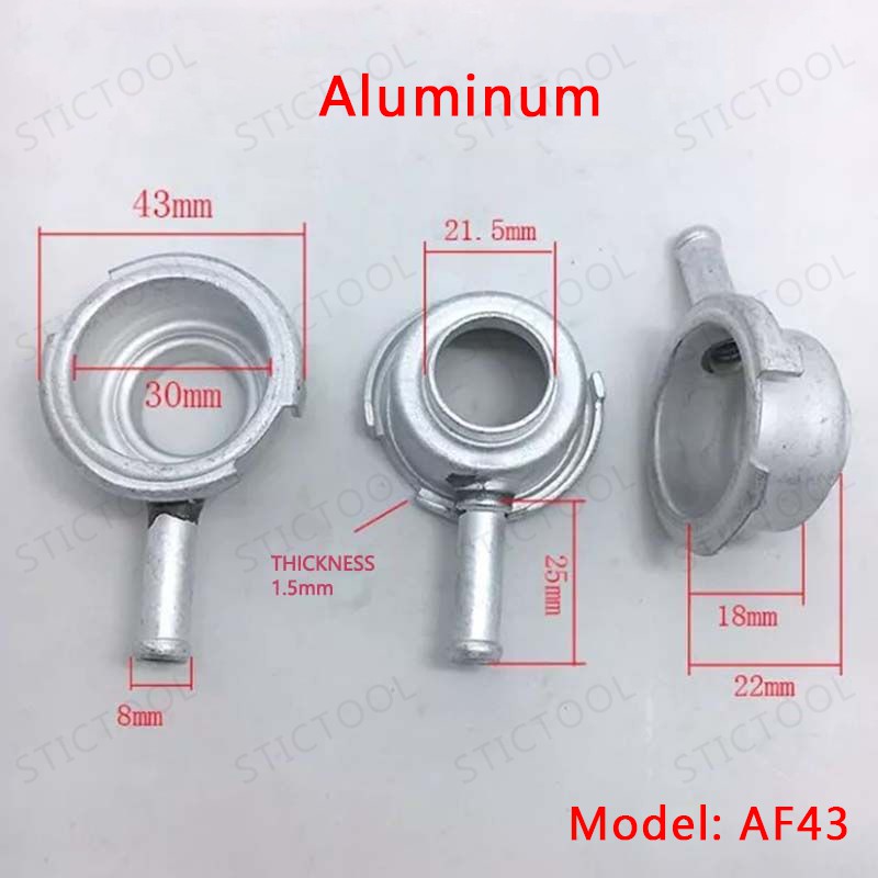 หม้อน้ำซ่อมเสริมฟิลเลอร์คออลูมิเนียม 43mm หม้อน้ำรถยนต์ช่องเติมน้ำ ขนาดเล็กหม้อน้ำคอ Filler Neck Aluminum