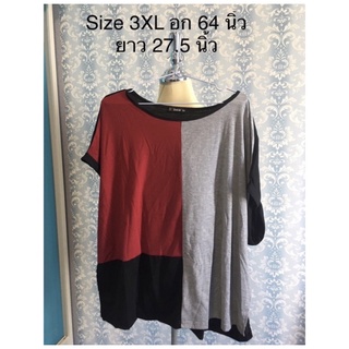 เสื้อยืด คนอ้วน สาวอวบ SHEIN 3XL plus size มือ1 ของใหม่ พร้อมส่ง