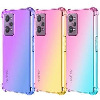 เคสโทรศัพท์มือถือ ซิลิโคนนิ่ม แบบใส กันกระแทก ไล่โทนสี สําหรับ Oppo Realme GT Neo 3 2 Pro 5G 2T Explorer Master