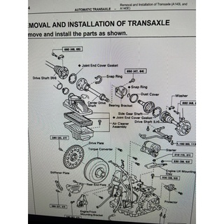 Toyota A140L-A140E คู่มือซ่อมเกียรอัตโนมัติ 400 หน้า
