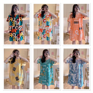 เสื้อยืด ชุดเดรส ชุดนอน ผ้ายืด มีหลายลายให้เลือก K0622