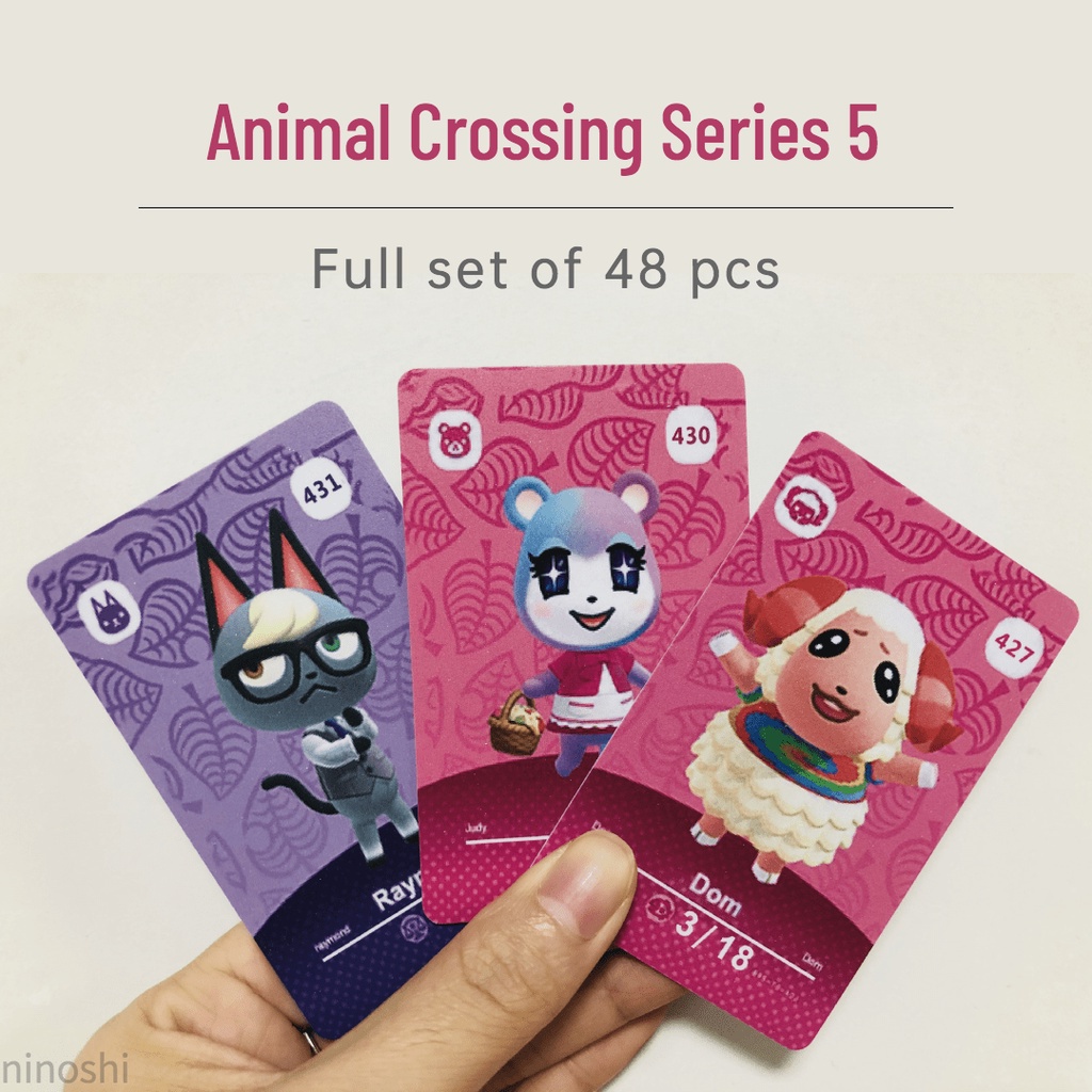Animal Crossing Series 5 Amiibo Card Villager Raymond Judy Sherb Dom Audie Series 5 Amiibo Cards