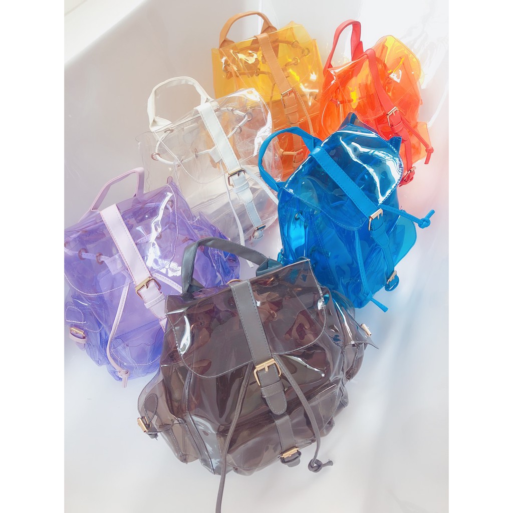 A_LYN กระเป๋าเป้ใส สุดฮิตใบใหญ่ กันน้ำกันฝน วัยรุ่นฮิต (H4216)