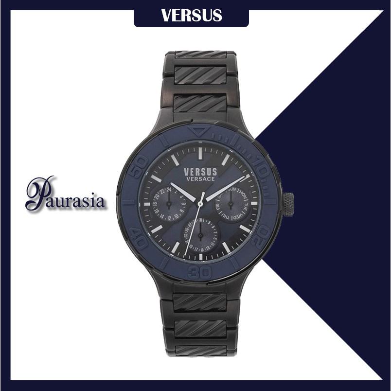 [ของแท้] Versus by Versace นาฬิกาข้อมือ ผู้ชาย รุ่น VERSUS VSP890-618 WYNBERG D/BLACK/BLUE DIAL IPBL