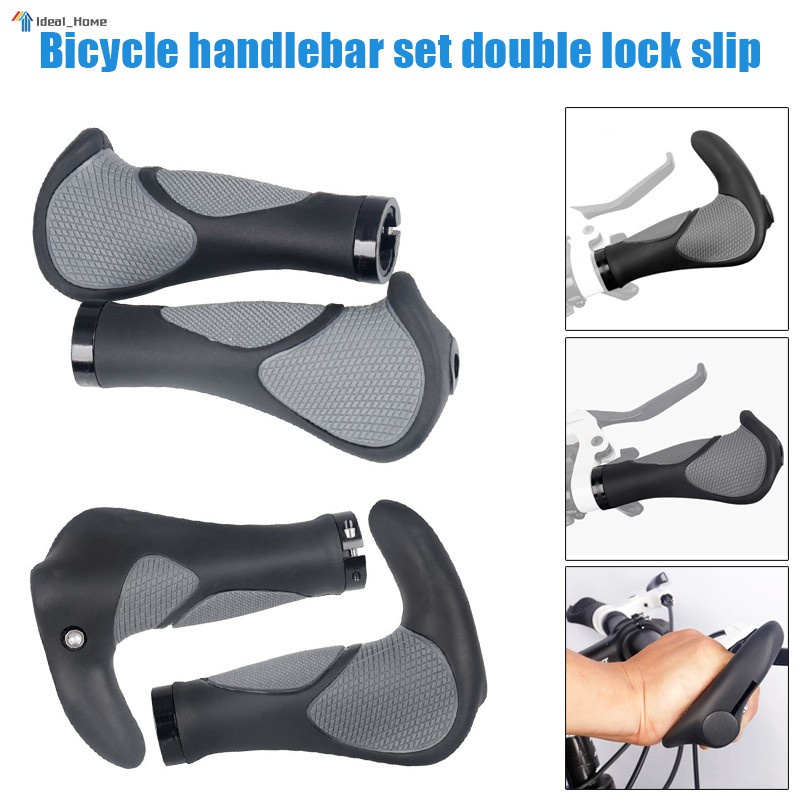 ۩Bicycle Handlebar Grips Anti-slip Shock Absorption Ergonomic Handle Grips for MTB Road Bike Cycling Rubber Hand Grips F