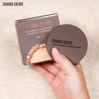 🔥(ถูก/แท้)🔥HF2006 Sivanna Colors HD Sheer Foundation Luminous Compact ซีเวียน่า แป้งผสมรองพื้น