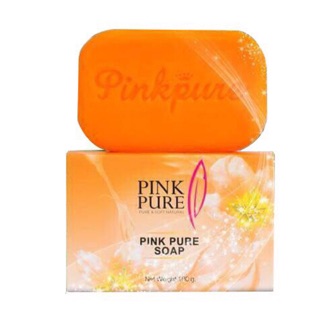 สบู่พิงค์เพียว PINK PURE SOAP สบู่หน้าใส สลายฝ้า สารสกัดจากน้ำมันมะพร้าว