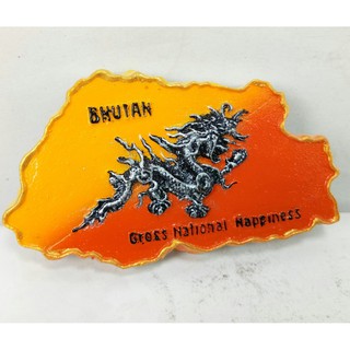 แม่หล็กติดตู้เย็นนานาชาติสามมิติ รูปแหล่งท่องเที่ยว Gross National Happiness ประเทศภูฏาน 3D fridge magnet Bhutan