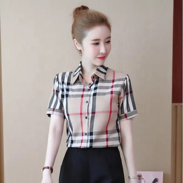 KEMEJA CALISSA FASHION BLUEBERRY เสื้อเชิ้ต/ท็อปผู้หญิง