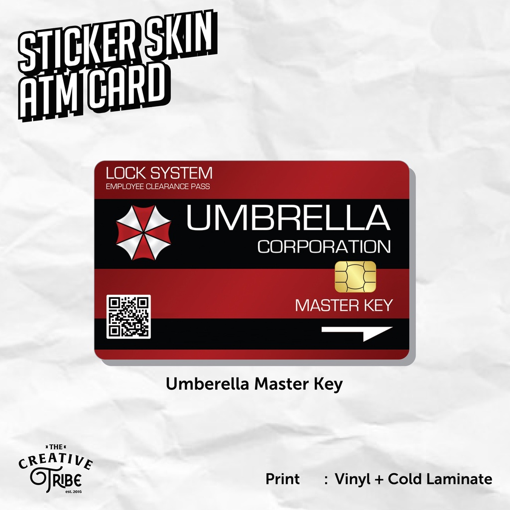 Umberella Master Key - สติ๊กเกอร์การ์ดเกม - Vinyl ATM Debit Credit Emoney Flazz Sticker