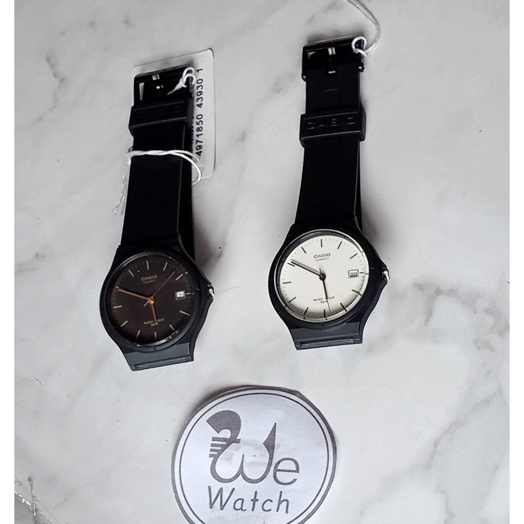 CASIO ของแท้ 💯% รุ่น MW-59 นาฬิกาสำหรับผู้ชาย สายยาง มีวันที่ พร้อมกล่องและใบประกัน 1 ปี MW59 MW-59-7E MW-59-1B