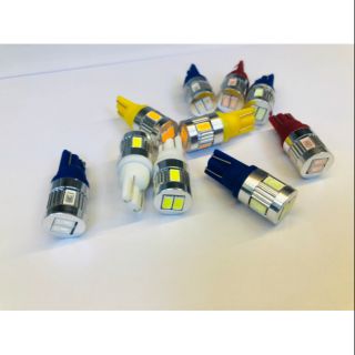 หลอด​ไฟ​หรี่​ T10- 6LED​  หัวเงิน​ 12V​