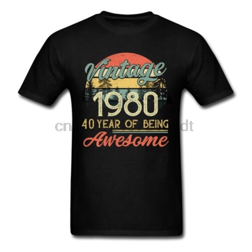 40th Birthday 40 ปี Birthday Born 1980 เสื้อยืด Unisex s-6x