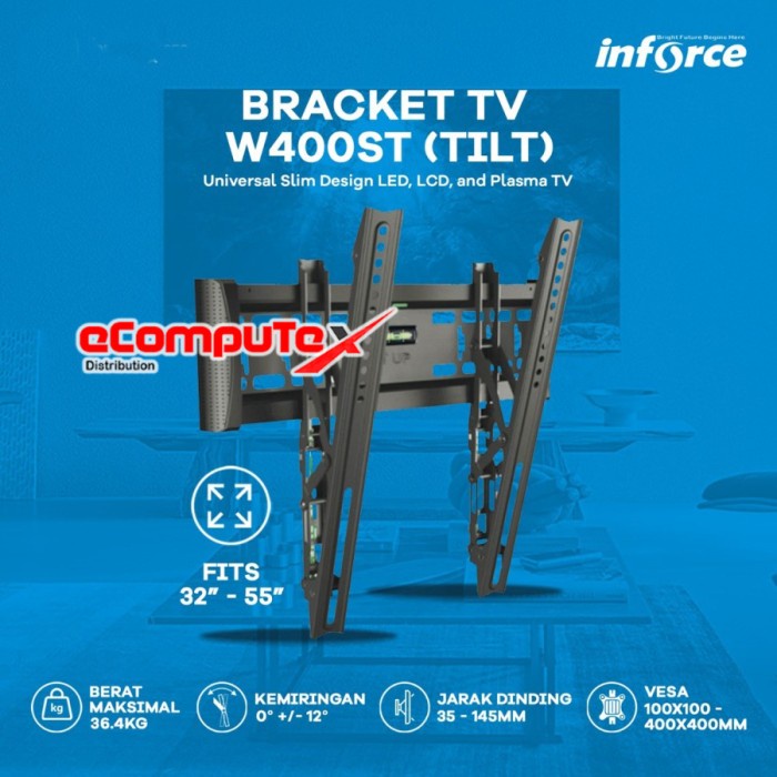INFORCE W400ST 32" - 55" INCH TV BRACKET / UNIVERSAL LCD LED TV BRACKET