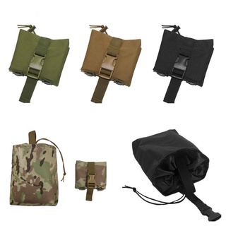 พับยุทธวิธี MOLLE นิตยสาร DUMP DROP กระเป๋าพับ Utility Recovery MAG HOLSTER การล่าสัตว์ทหาร airsoft ปืนกระสุน EDC กระเป๋