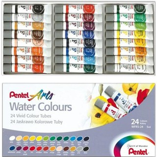 Pentel Water Colours WFRS-24 สีน้ำ เพนเทล : 24 สี ปริมาตรหลอดละ 5ml