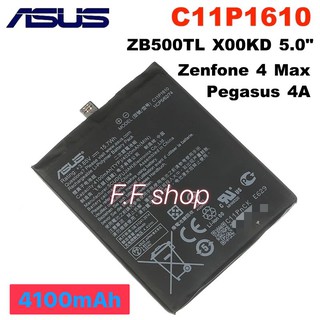 แบตเตอรี่ แท้ Asus ZenFone 4 Max / PegAsus 4A ZB500TL X00KD 5.0 4100mAh C11P1610 ประกันนาน 3 เดือน