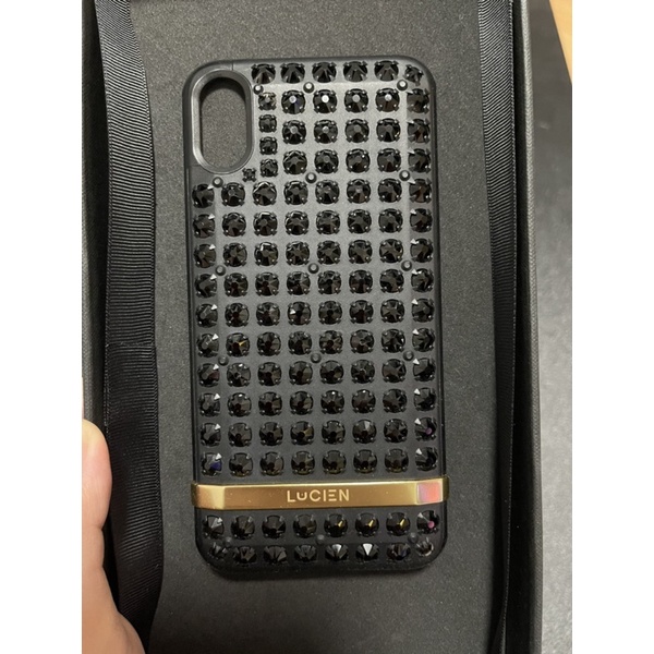❌ Sold Out ❌ เคส Lucien iphone X/XS สีดำคาดทอง ของแท้100% มือสอง