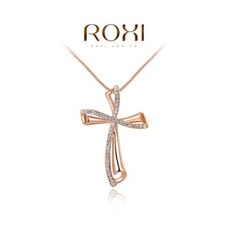 ﻿ROXI สร้อยคอพร้อมจี้ไม้กางเขน รุ่น  2030452530 ชุบทองคำ Rose Gold 18K