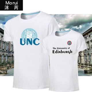 เสื้อยืดผ้าฝ้ายพิมพ์ลายแฟชั่น เสื้อยืดแขนสั้น พิมพ์ลาย Minnesota Edinburgh North Carolina University สําหรับผู้ชาย และผู