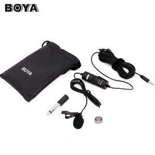 BOYA BY-M1 Lavalier Mic คลิปไมค์ ไมค์หนีบปกเสื้อ รับเสียงได้รอบทิศทาง