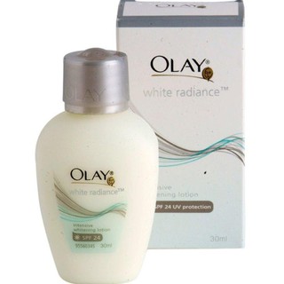 ﻿Olay White Radiance Intensive Whitening Lotion SPF24 โอเลย์ ไวท์เรเดียนซ์ อินเทนซีฟ ไวทเทนนิ่งโลชั่น 30ml.