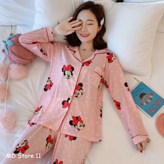 Pajamas ชุดนอนแฟชั่น สไตล์เกาหลี ลายMickey Mouse🐭🐭