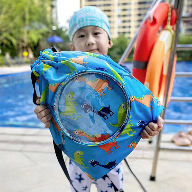 กระเป๋าเป้ใส่ชุดว่ายน้ำ กระเป๋าใส่ชุดว่ายน้ำเด็ก มีช่องสำหรับใส่ชุดว่ายน้ำแบบเปียและแห้งได้  PVCกันน้ำ TB-0616/0581
