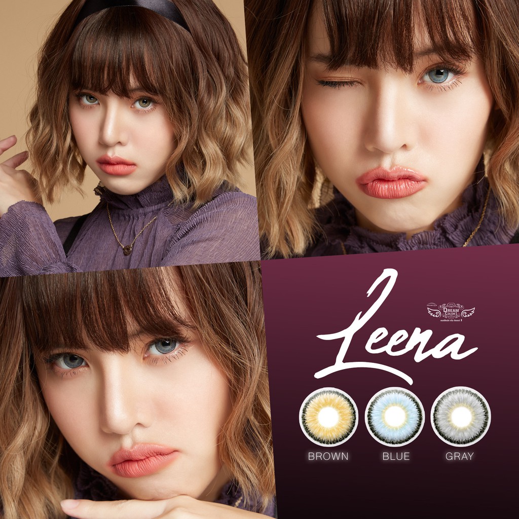 คอนแทคเลนส์ Dream color 1 รุ่น Leena  (รายเดือน)