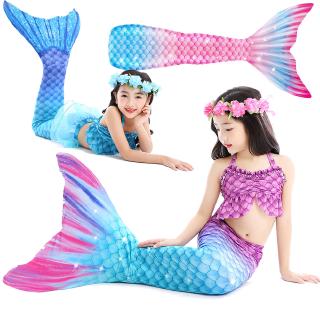 ชุดว่ายน้ํา ชุดคอสเพลย์นางเงือก Ariel the Little Mermaid หางนางเงือก สําหรับเด็กผู้หญิง C40A45