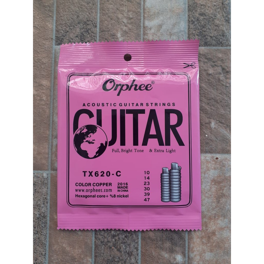 สายกีต้าร์ Orphee TX620 - อะคูสติกสีสันสดใส C 1 ชุด
