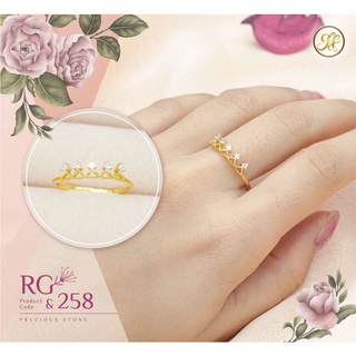 JNist แหวนเพชร ประดับเพชรสวิส CZ แหวนทอง Gold Diamond Women Ring รุ่น RG258