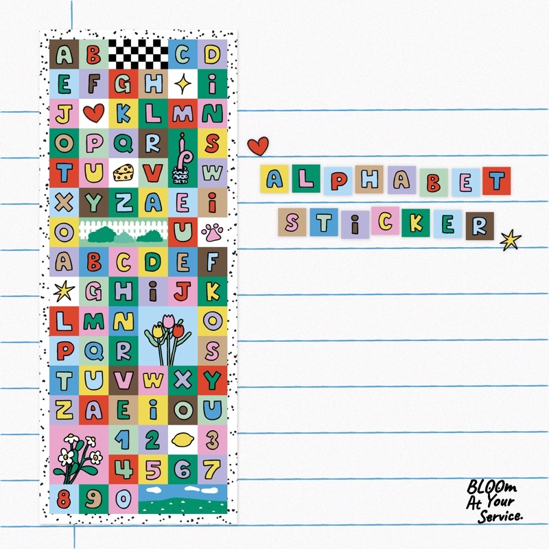 Alphabet sticker - sticker decor