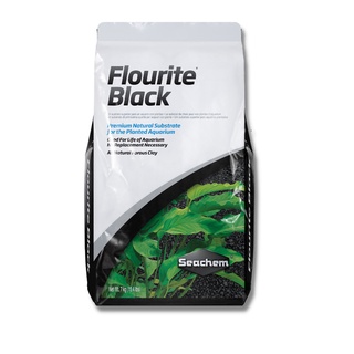 Seachem Flourite® Black Premium natural gravel for the planted aquariumกรวดธรรมชาติพรีเมียมสำหรับตู้ปลาที่ปลูกไม้น้ำ 7kg