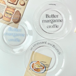 จานใสUN CROISSANT / BUTTER MAGARINE CROFFLE🥐🥐