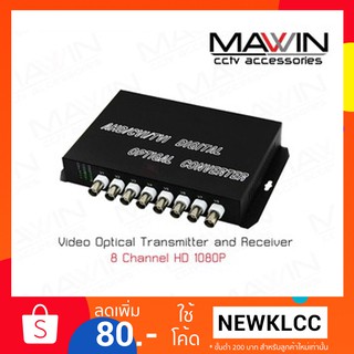 Video Optical Transmitter and Receiver 8 Channel HD 1080P with 485 CVi Rack-Cvi Optical