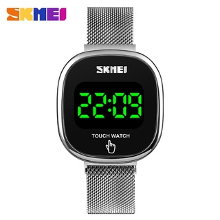 skmei 1589 นาฬิกาข้อมืออิเล็กทรอนิกส์ LED ทรงสี่เหลี่ยม ขนาดเล็ก นาฬิกาแฟชั่น กันน้ำ มัลติฟังชั่น สำหรับผู้หญิงและผู้ชาย