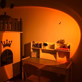 โคมไฟ Led สีรุ้งสไตล์โมเดิร์นสําหรับตกแต่งบ้าน Sunset Projection Floor