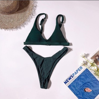 Bikini สีเขียวเข้ม Size L พร้อมส่ง Zaful 💯